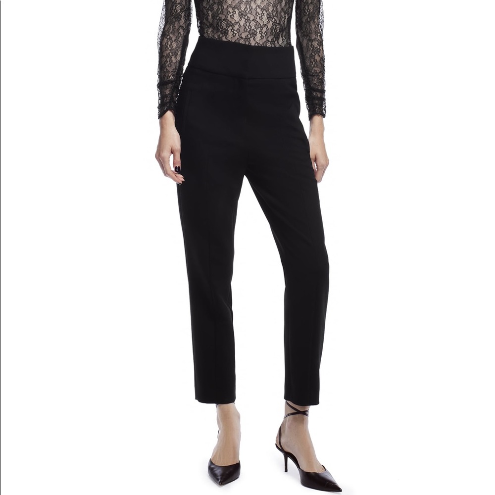 NWT Zara super high waisted skinny cropped pants trousers Black XS ref 9027